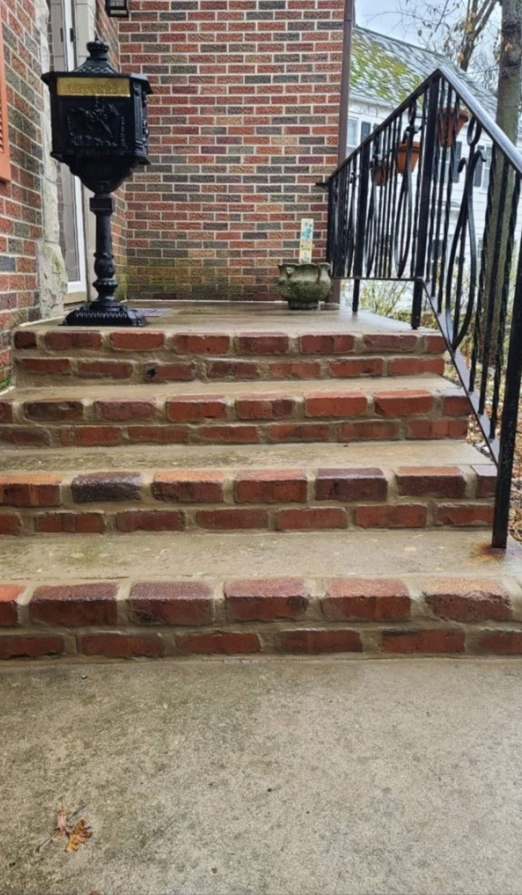 After brick repair