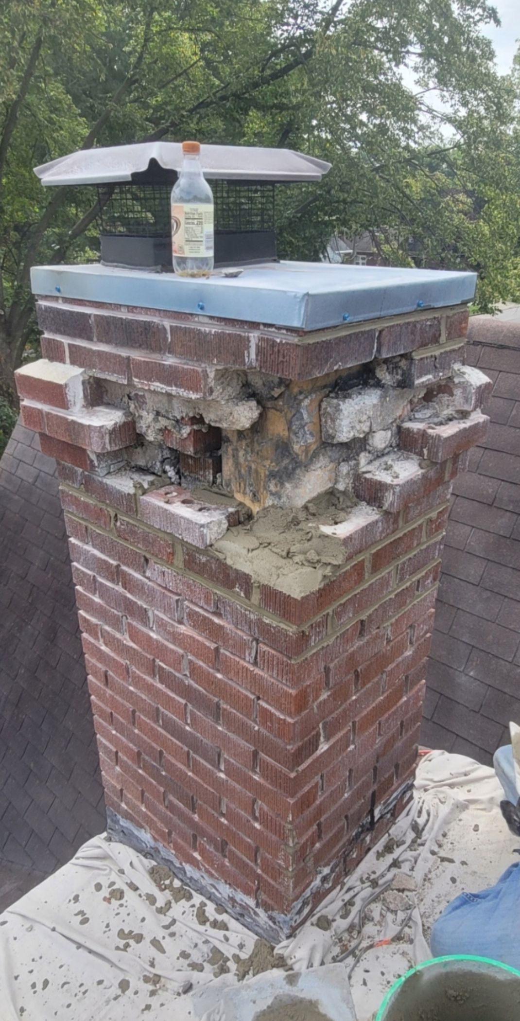 Before chimney repair