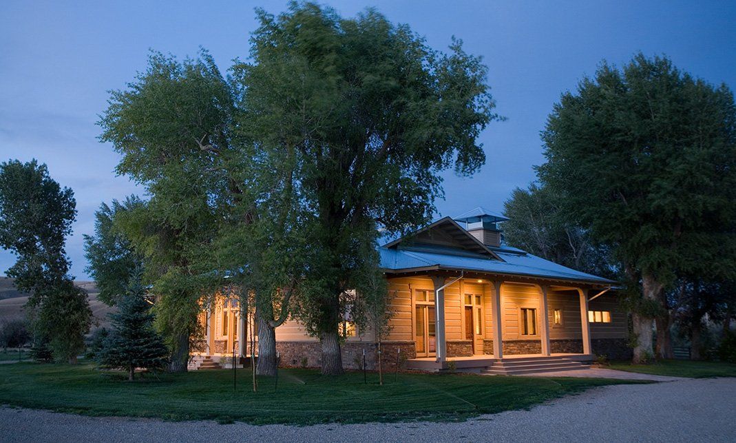 Montana Ranch at night