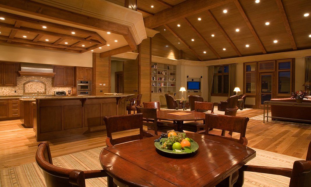 Montana Ranch dining room and kitchen