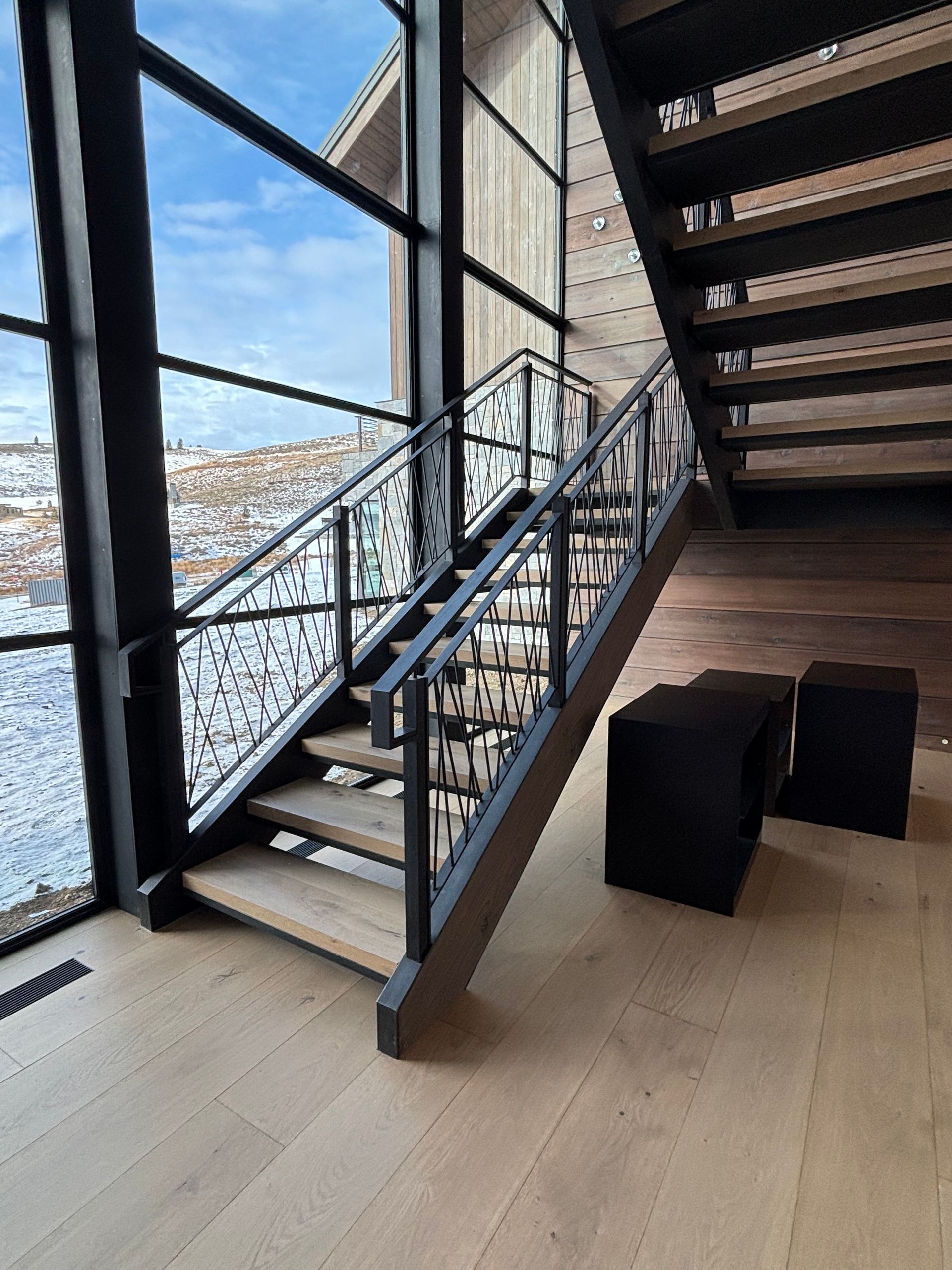 A staircase in a house