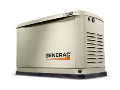 A Generac generator is shown on a white background.