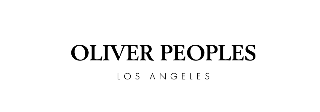 The logo for oliver peoples los angeles is black and white.