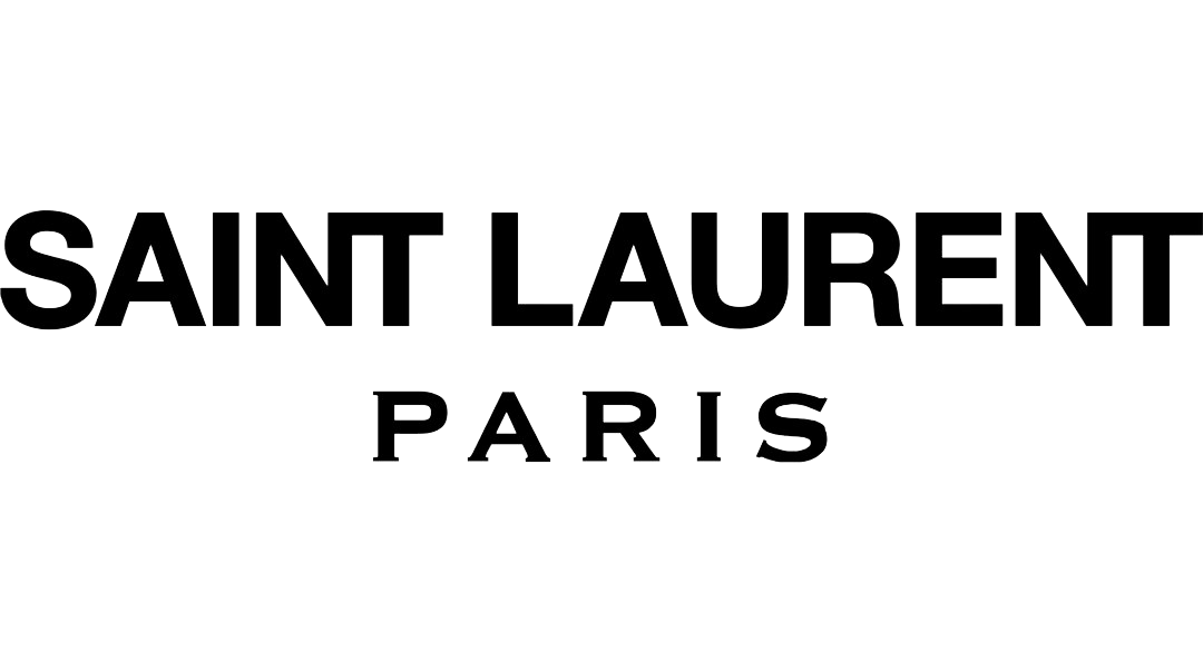 The saint laurent paris logo is on a white background.