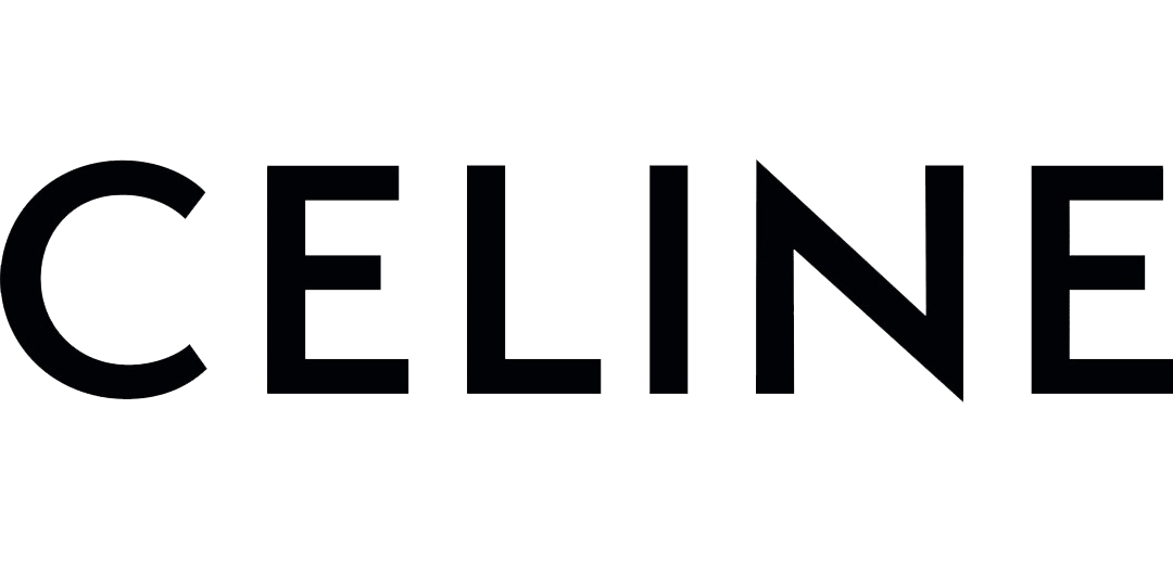 The celine logo is black and white on a white background.