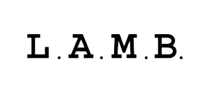 A black and white logo for lamb on a white background.