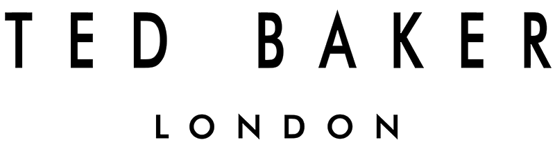 The logo for ted baker london is on a white background.