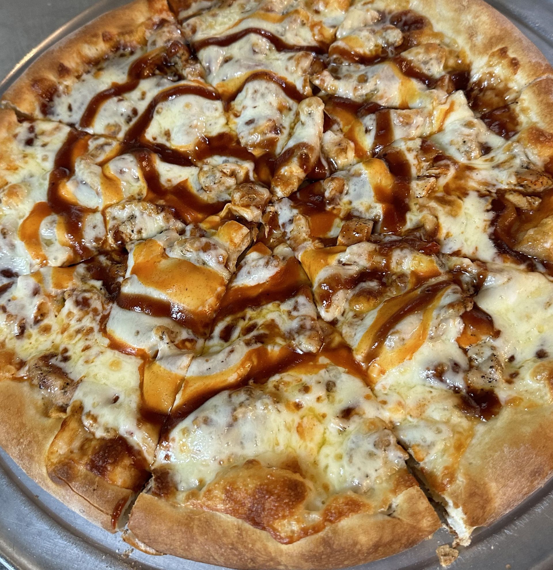 Buffalo BBQ pizza