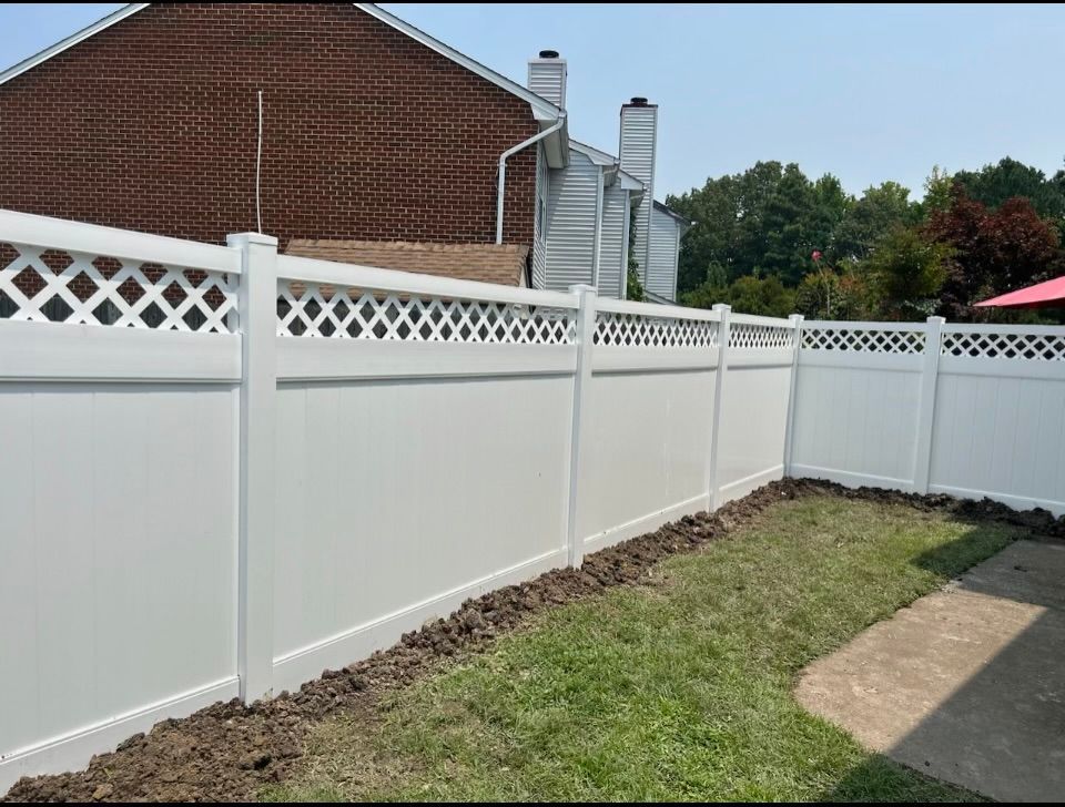 white decorative PVC fence