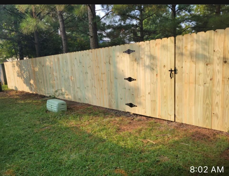 wooden fence with gate