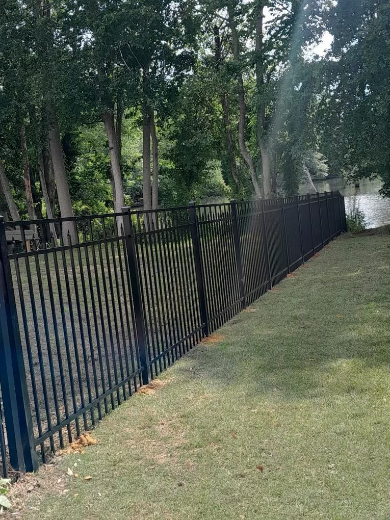 black decorative fence