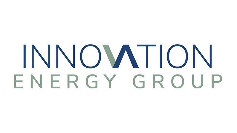 Innovation Energy Group logo in blue and green text on a white background