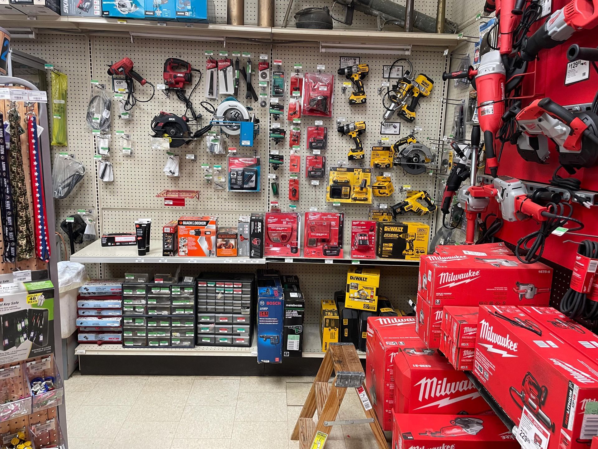 A store filled with lots of tools and boxes.