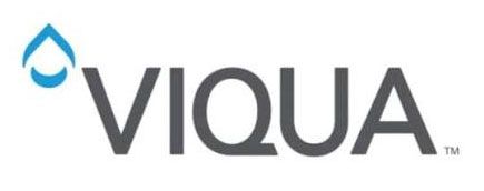 VIQUA logo with blue water droplet icon on white background