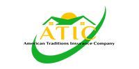 ATIC logo with green swoosh and yellow sun, reading American Traditions Insurance Company