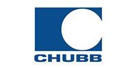 CHUBB logo: blue square with white curved shape and the word “CHUBB” below.