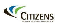 Citizens Property Insurance Corporation logo with brown, green, and blue swooshes above text