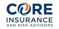 CORE Insurance and Risk Advisors logo in blue and orange text