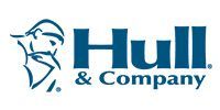 Hull & Company logo with a blue sailor illustration and blue text on a white background