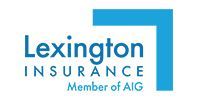 Lexington Insurance logo in blue with “Member of AIG” text