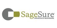 SageSure Insurance Managers logo with gray and olive icon and text