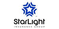 StarLight Insurance Group logo with blue star icon and black text on white background