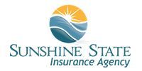 Sunshine State Insurance Agency logo with a blue and orange sun over ocean waves