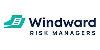 Windward Risk Managers logo with teal icon and dark blue text on white background
