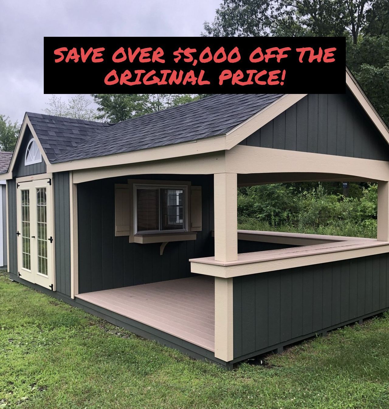 12'x24' Pool House with Duratemp Siding