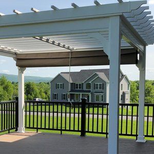 Pergola rolled curtain