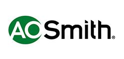 A. O. Smith logo featuring a green circle containing the white letters 