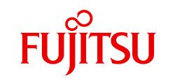 The red Fujitsu logo on a white background.