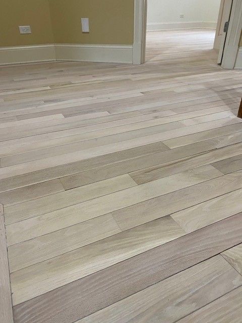 a close-up of a wooden floor in a room 