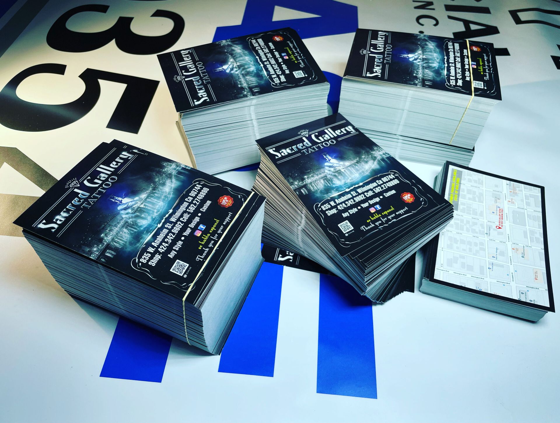 A stack of business cards with the number 35 in the background