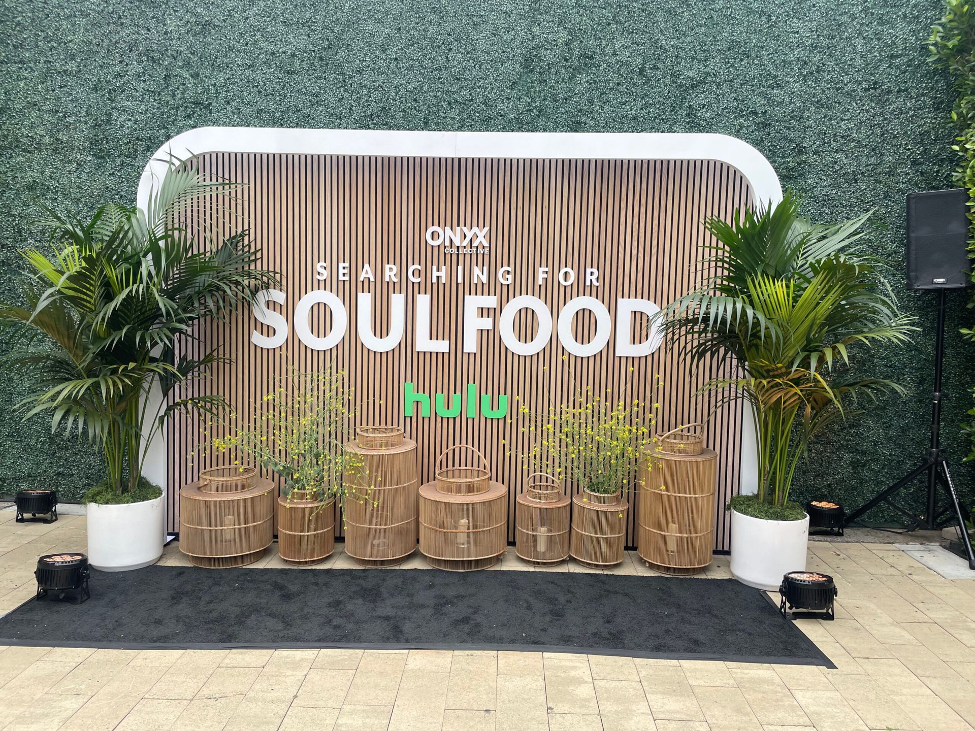 A wooden wall with the words soul food written on it