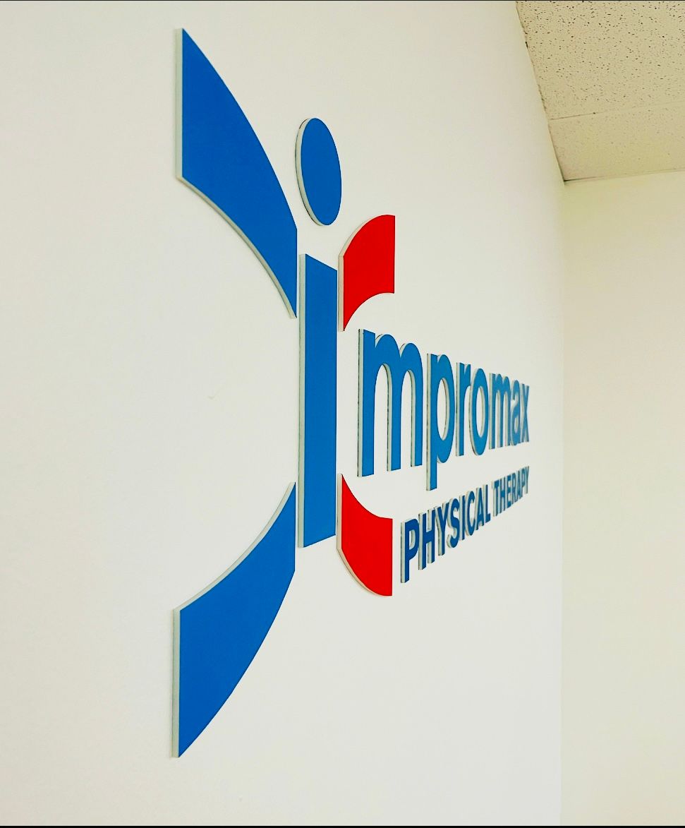 A sign on a wall that says impromax physical therapy