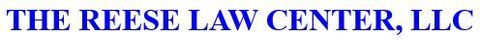 A blue and white logo for the reese law center llc