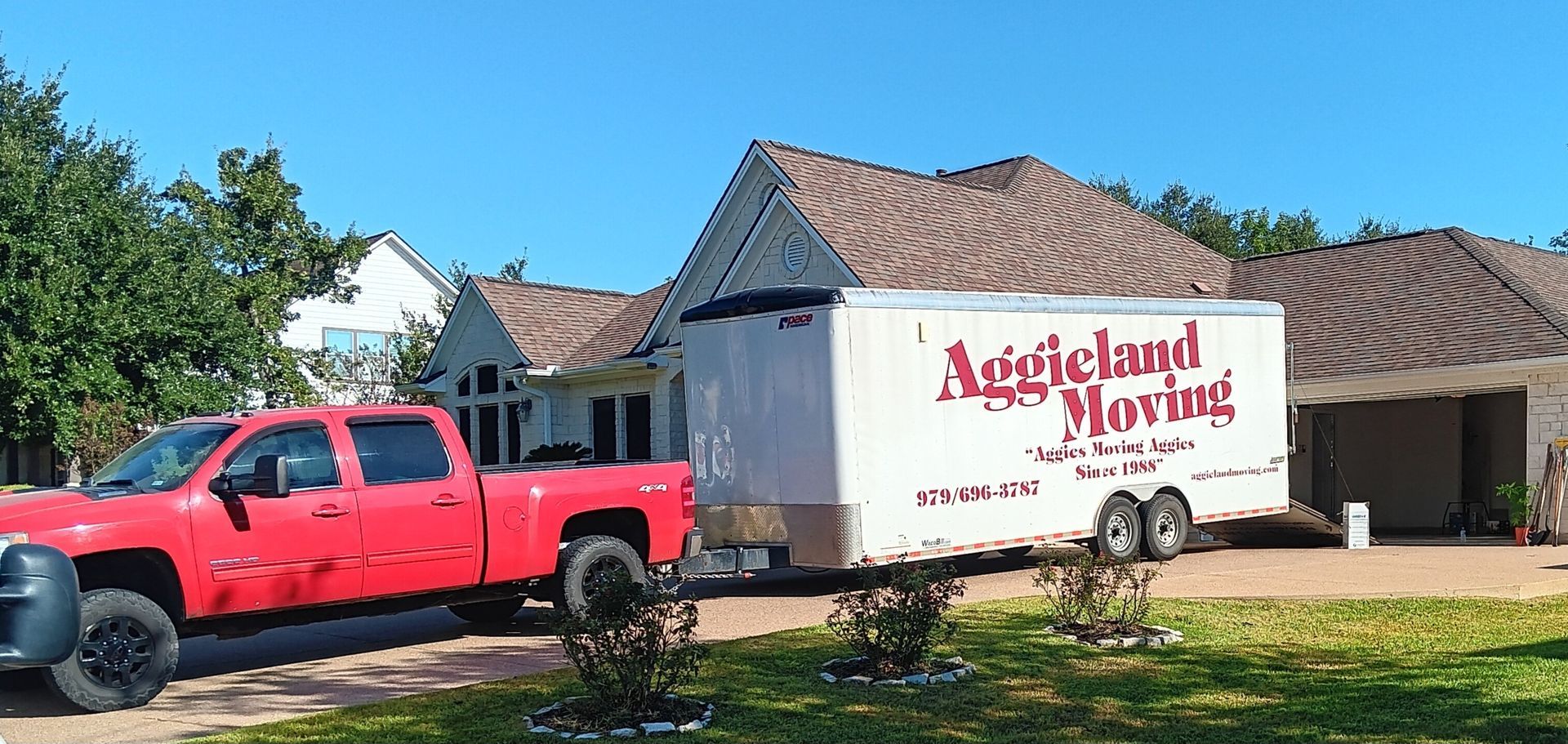 Cardboard boxes in front of a sofa, a floor lamp, and plants, likely indicating a move.
