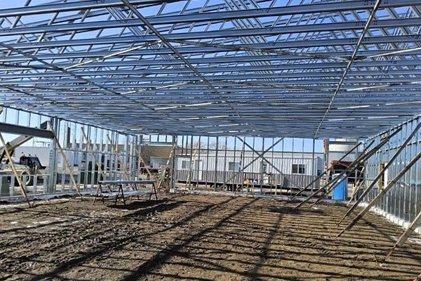 Metal roof and wall framing