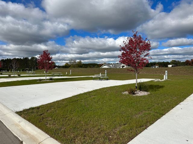 a tree with red leaves is in the middle of a grassy field
