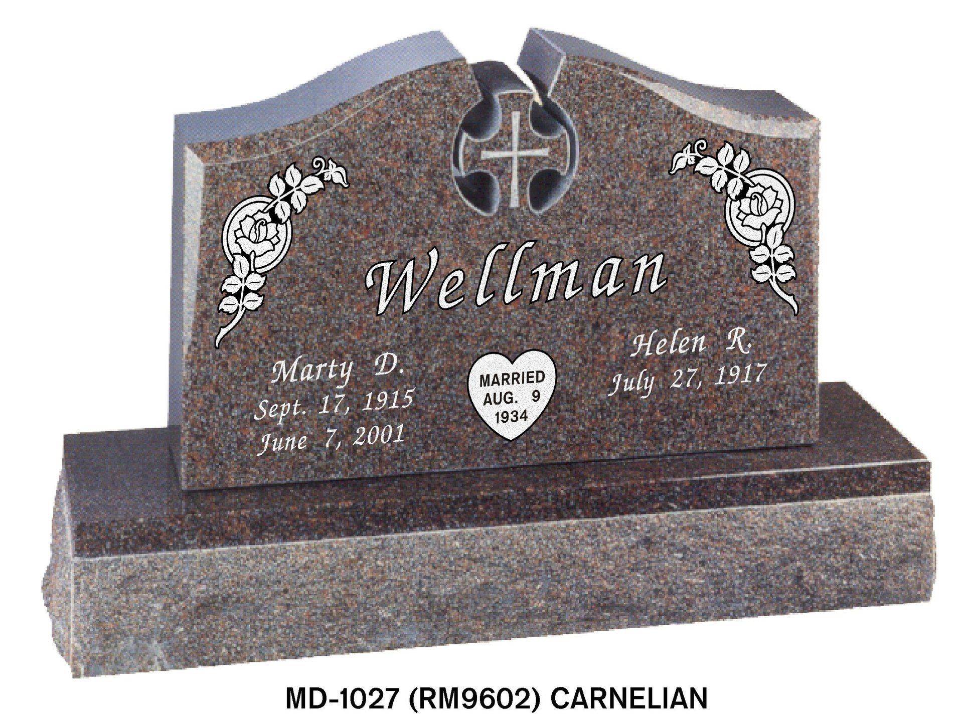 Upright Monuments Memorial Monticello, MN