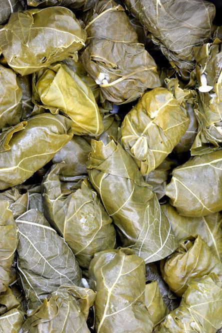 Food wrapped in leaves