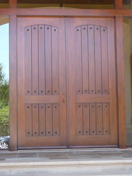 A pair of wooden doors