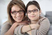 mother and daughter with glasses