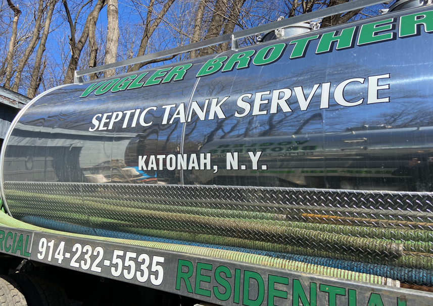 Septic tank service truck with 