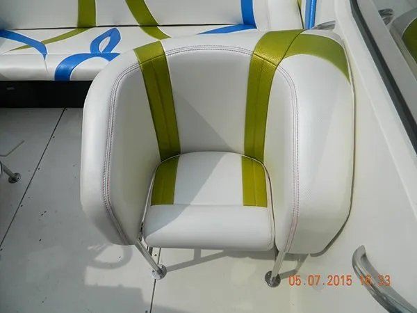Boat seat with design
