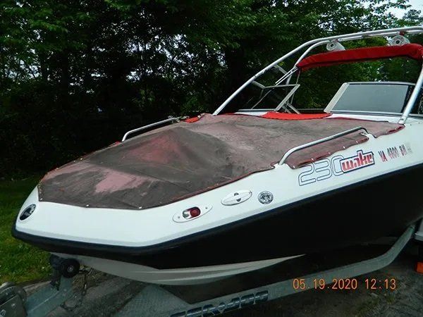 Boat hood side view