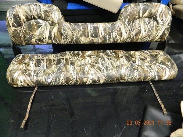 Printed boat cushion seating