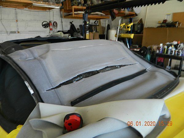 Yellow Convertible before