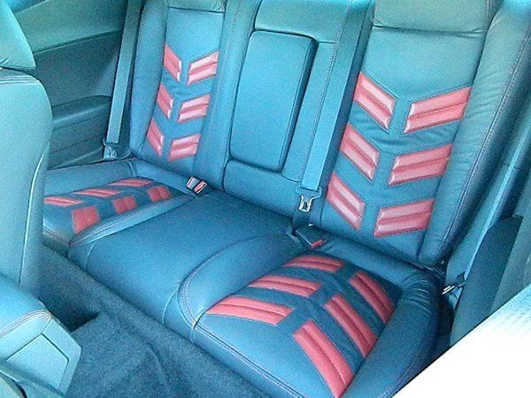 Black with red design back seat